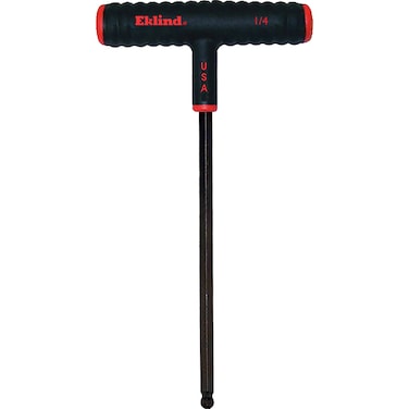 Eklind Tool 61816 14 Inch PowerT THandle BallHex TKey allen wrench BlackRed