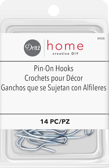 Dritz Home 8908 PinOn Drapery Hooks 14Piece