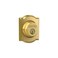 Schlage B60 N CAM 605 Deadbolt with Camelot Trim Keyed 1 Side Highest Residential Security Bright Brass