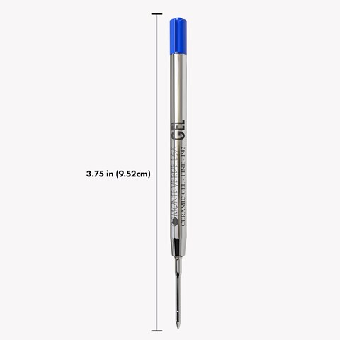 Monteverde Capless Gel Ballpoint Refill to Fit Parker Ballpoint Pens Fine Point Blue 2 per Pack P422BU