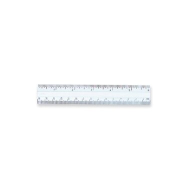 Charles Leonard Double Bevel Plastic Ruler UPC Coded 6 Inch Clear 80610