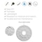 Ekena Millwork CM25CO Cole Ceiling Medallion 25 38OD x 3 38ID x 1 38P Factory Primed