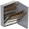 Chicago Latrobe 1U202 550 Series Cobalt Steel Jobber Length Drill Bit Set with Metal Case Gold Oxide Finish 135 Degree Split Point Wire Size 60piece 60  1