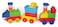 Edushape TrainThemed Soft Baby Blocks for Toddlers 13 30 Pieces  Easy Storage in PVC Bag  EduBlocks Soft Blocks Foam Blocks  Stacking Blocks Building Blocks for Daycares and Preschools