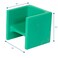 Childrens Factory 3in1 Cube Chair for Kids Flexible Seating Classroom Furniture 1Pack Green