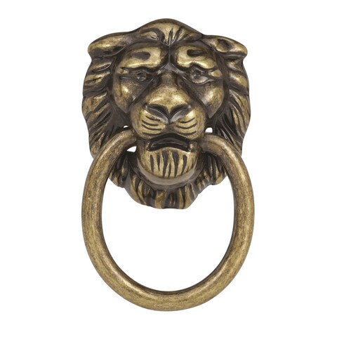 Amerock Traditional Classics Lion Head Ring Pulls  Antiqued Brass