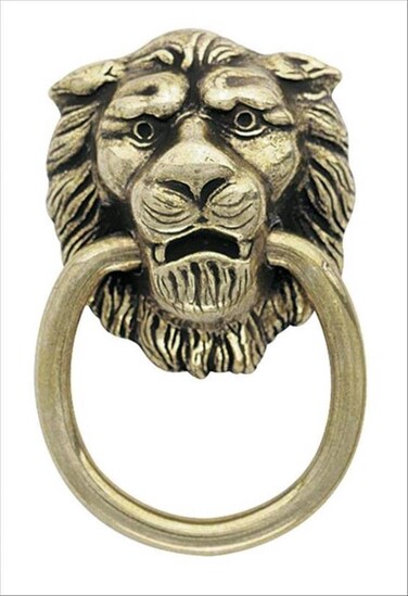 Amerock Traditional Classics Lion Head Ring Pulls  Antiqued Brass