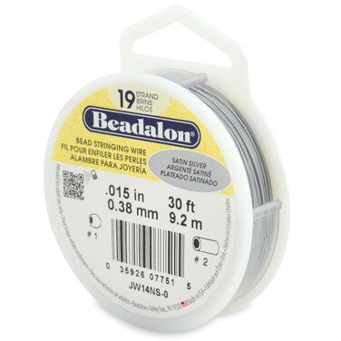 Beadalon 19 Strand Stainless Steel Bead Stringing Wire Satin Silver