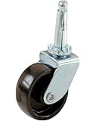 Shepherd Hardware 9557 114Inch Plastic Stem Casters 4Pack  Black