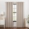 Eclipse 100 Blackout Curtain Larissa Solid Grommet Curtain 84 in Long x 50 in Wide Textured 100 Blackout Curtain Thermal Insulated Curtain for Living Room or Bedroom 1 Window Curtain Sandstone