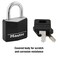 Master Lock 131D Covered Aluminum Keyed Padlock One Pack Black