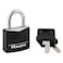Master Lock 131D Covered Aluminum Keyed Padlock One Pack Black