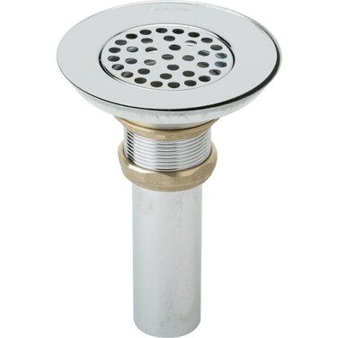 Elkay LK18 312 Drain with Nickel Plated Brass Body Strainer and Tailpiece Chrome