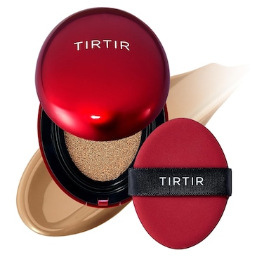 TIRTIR Mask Fit Red Cushion Foundation  Full coverage Weighless Skin fit Satin Glow Finish Korean cushion foundation 34W Toffee 063 Fl Oz Pack of 1