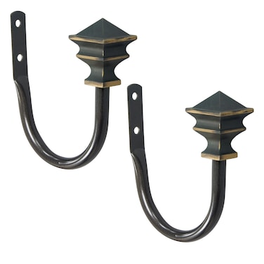 Kenney Arts and Crafts Window Curtain Holdback Pair Oil Rubbed Bronze