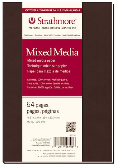 Strathmore 5675 500 Series Softcover Mixed Media Art Journal 55x8 32 Sheets
