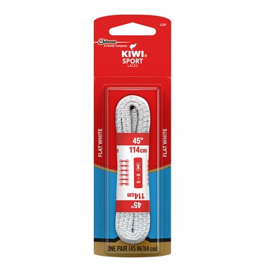 Kiwi Shoe laces 45 in athletic white 1 ct