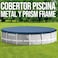 INTEX 28030E Pool Cover For 10ft Round Metal Frame Pools  Includes Rope Tie  Drain Holes  10in Overhang  Snug Fit