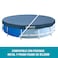 INTEX 28030E Pool Cover For 10ft Round Metal Frame Pools  Includes Rope Tie  Drain Holes  10in Overhang  Snug Fit