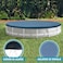INTEX 28030E Pool Cover For 10ft Round Metal Frame Pools  Includes Rope Tie  Drain Holes  10in Overhang  Snug Fit