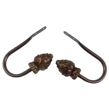 Rod Desyne Bud Curtain Holdback Pair Cocoa