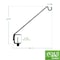 Achla Designs BGP08 Deck Rail Shepherds Pole Hook 7In Black