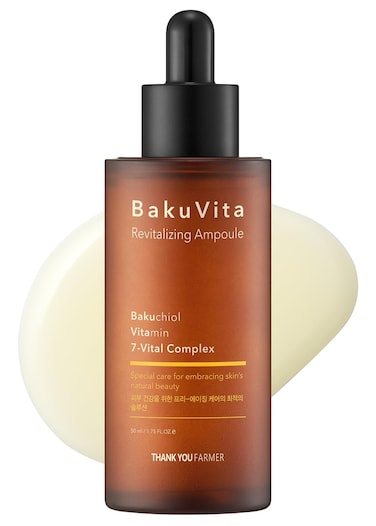 THANKYOU FARMER BakuVita Revitalizing Ampoule  Bakuchiol Retinol Alternative Vitamin C  E Korean Serum Pore Care Firming Vegan 175 fl oz 50ml