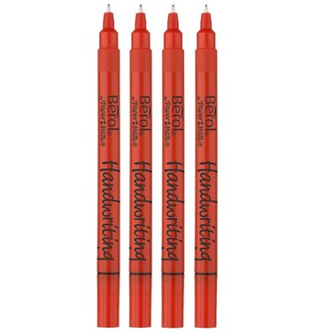 Berol Handwriting Pens PACK OF 4 BLACK INK