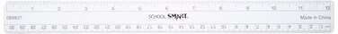 School Smart Flexible Plastic Ruler Inches and Metric 12 Inch Size Clear