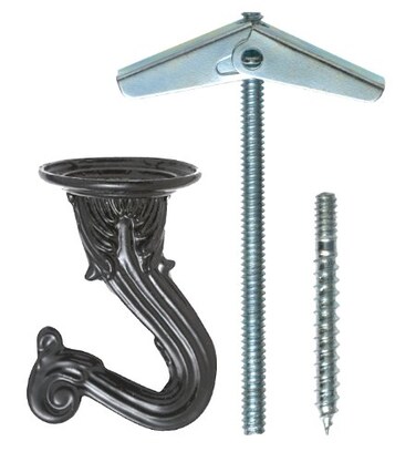OOK 534522 Black 50343 Swag Hooks with Hardware 2Count No Size