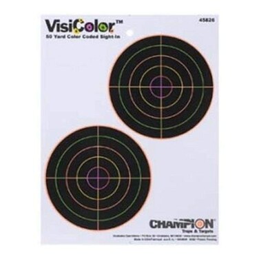 Champion Traps and Targets Champion VisiColor Double Bulls Target 5Inch Pack of 10