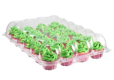 Katgely 24 Pack Cupcake Boxes  Set of 4 Plastic Cupcake Containers