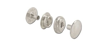 Tandy Leather Line 24 Snaps Nickel Plate 10pk 126302