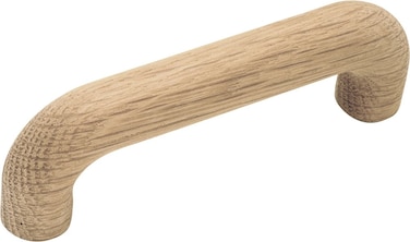 Hickory Hardware 1 Pack Solid Core Kitchen Cabinet Pulls Luxury Cabinet Handles Hardware for Doors  Dresser Drawers 312 Inch Hole Center Unfinished Wood Natural Woodcraft Collection