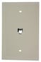 Leviton 40539PMT Midsize Telephone Wall Jack 6P4C Light Almond