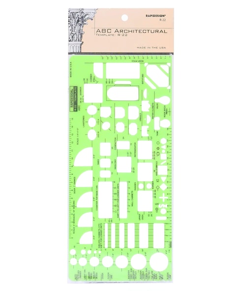 Rapidesign ABC Architectural 14 Scale Template 1 Each R22