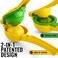 Zulay Kitchen Metal 2in1 Lemon Squeezer  Sturdy Max Extraction Hand Juicer Lemon Squeezer Gets Every Last Drop  Easy to Clean Manual Citrus Juicer  EasyUse Lemon Juicer Squeezer  YellowGreen