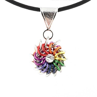 Weave Got Maille Rainbow Whirlybird Chain Maille Necklace Kit Thats How I Roll