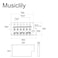 Musiclily 525mm Guitar Stratocaster Tremolo Bridge Assemblies for Fender Strat Squier Electric Guitar Replacement Chrome