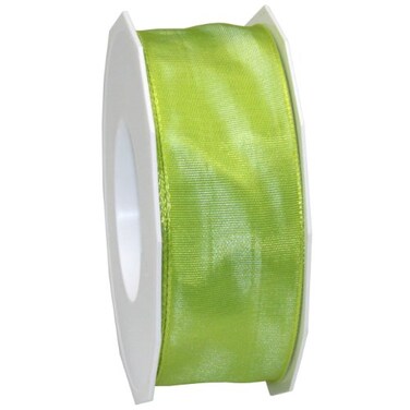 Morex Ribbon French Wired Lyon Fabric Ribbon 112Inch by 27Yard Lime 4644025502