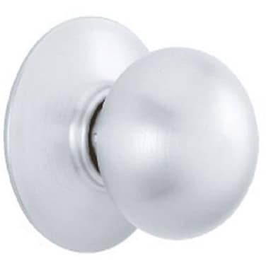 Schlage F10 CSV ORB 626 Commercial Series Orbit Door Knob Hall  Closet Passage Lock Satin Chrome
