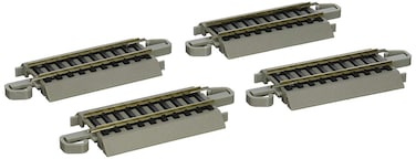 Bachmann Trains  SnapFit EZ TRACK 3 STRAIGHT TRACK 4card  NICKEL SILVER Rail With Gray Roadbed  HO Scale