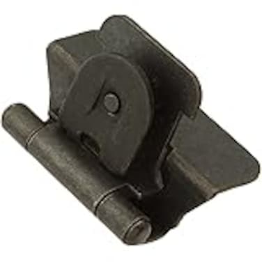 Hickory Hardware P5311BI Double Demountable Hinge  170 Opening Face Frame  14 Inch overlay SelfClosing Feature  Easy Installation Cabinet Screwless Mounting Black Iron Finish 1 Pair