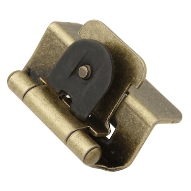 Hickory Hardware P5310AB Double Demountable Hinge  Easy Installation Cabinet  12 Inch Overlay SelfClosing Feature with 170 Opening Face Frame  Screwless Mounting Antique Brass Finish 1 Pair