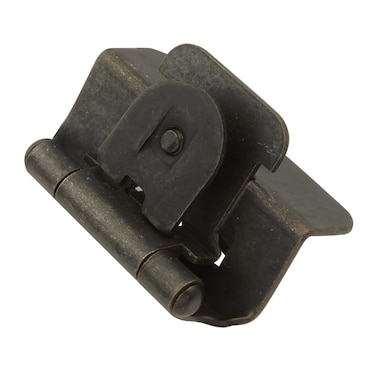 Hickory Hardware P5310BI Double Demountable Hinge  170 Opening Face Frame  12 Inch Overlay SelfClosing Feature  Easy Installation Cabinet Screwless Mounting Black Iron Finish 1 Pair