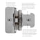 Hickory Hardware P5310SN Double Demountable Hinge  170 Opening Face Frame  12 Inch Overlay SelfClosing Feature  Easy Installation Cabinet Screwless Mounting Satin Nickel Finish 1 Pair