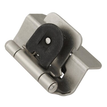 Hickory Hardware P5310SN Double Demountable Hinge  170 Opening Face Frame  12 Inch Overlay SelfClosing Feature  Easy Installation Cabinet Screwless Mounting Satin Nickel Finish 1 Pair