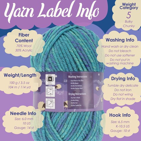 JubileeYarn Chunky Melody Yarn  Bulky Wool Blend  100gSkein  Splitpea Carrot  2 Skeins