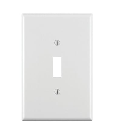 Leviton 88101 1Gang Toggle Device Switch Wallplate Oversized Thermoset Device Mount White