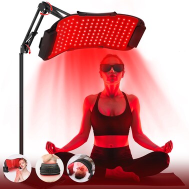 LuxRenew Max Multifunction Red Light Therapy for Body and Face 850nm NearInfrared Light Therapy LED Mask Facial Body Beauty Equipment for Skin Care at Home with Stand